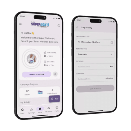 The Super Swim app